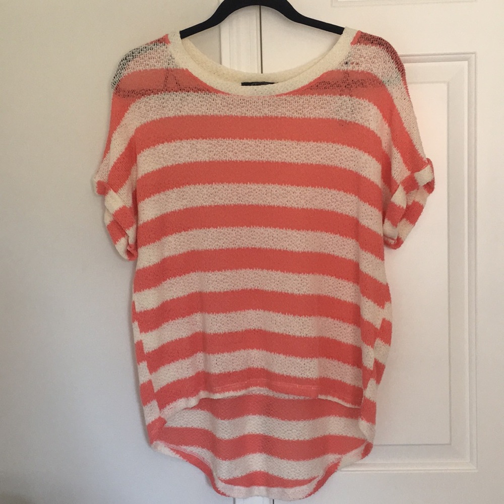 Forever 21 - Orange & White Stripe Knit Top - Picture 6 of 8
